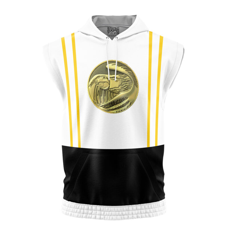 White Ranger Ninjetti Power Rangers Sleeveless Hoodie