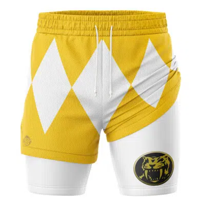 Yellow Ranger V2 Mighty Morphin Power Rangers 2-in-1 Performance Shorts