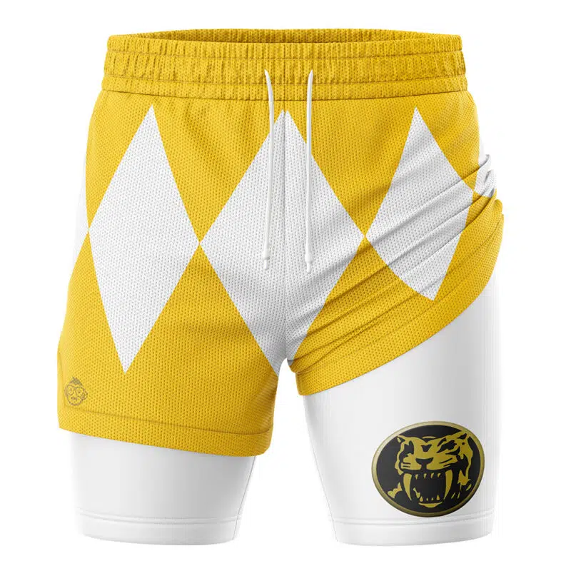 Yellow Ranger V2 Mighty Morphin Power Rangers 2-in-1 Performance Shorts