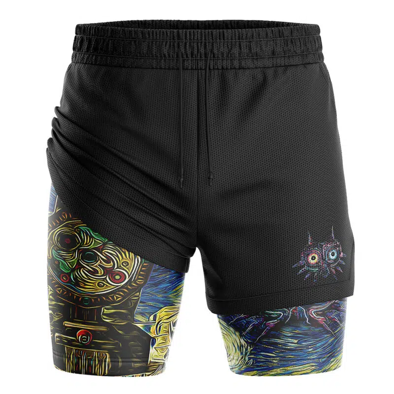 Zelda Majora's Mask Starry Night 2-in-1 Performance Shorts