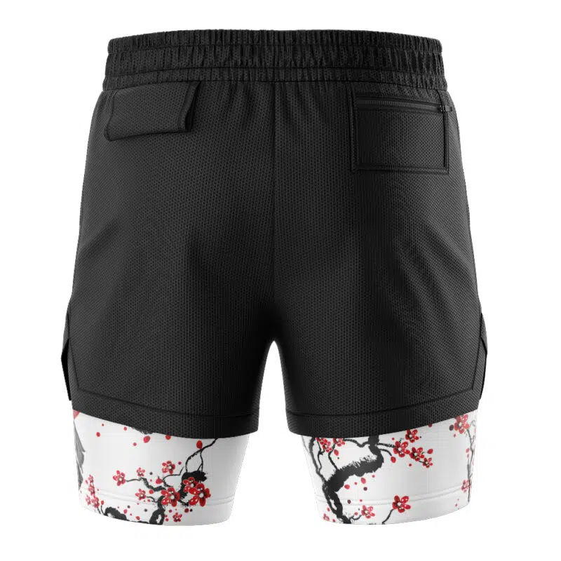 Zoro Cherry Blossom One Piece 2-in-1 Performance Shorts - Image 4