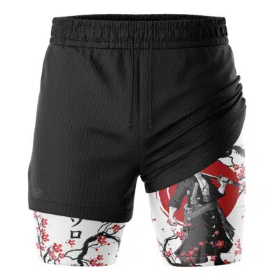 Zoro Cherry Blossom One Piece 2-in-1 Performance Shorts