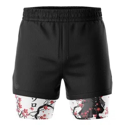 Zoro Cherry Blossom One Piece 2-in-1 Performance Shorts