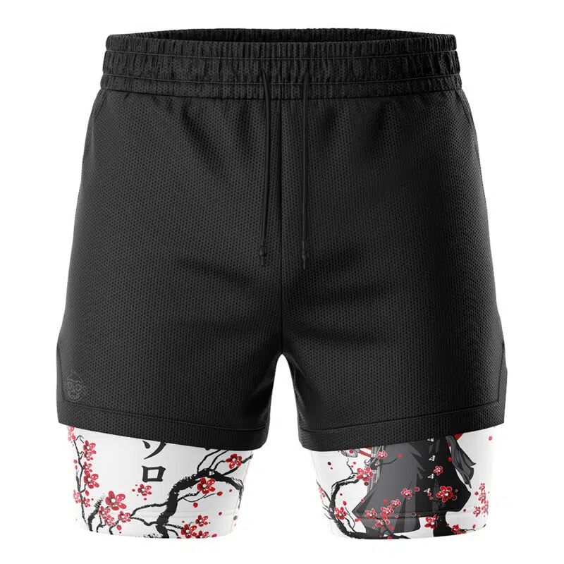 Zoro Cherry Blossom One Piece 2-in-1 Performance Shorts