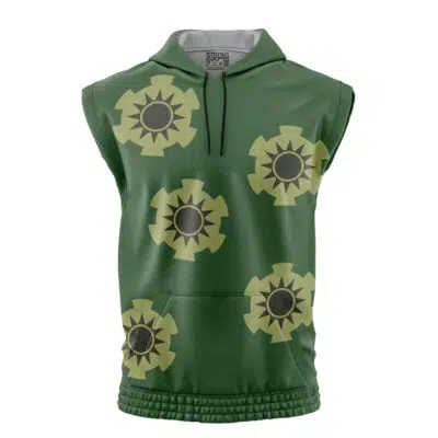 Zoro Wano Pattern One Piece Sleeveless Hoodie
