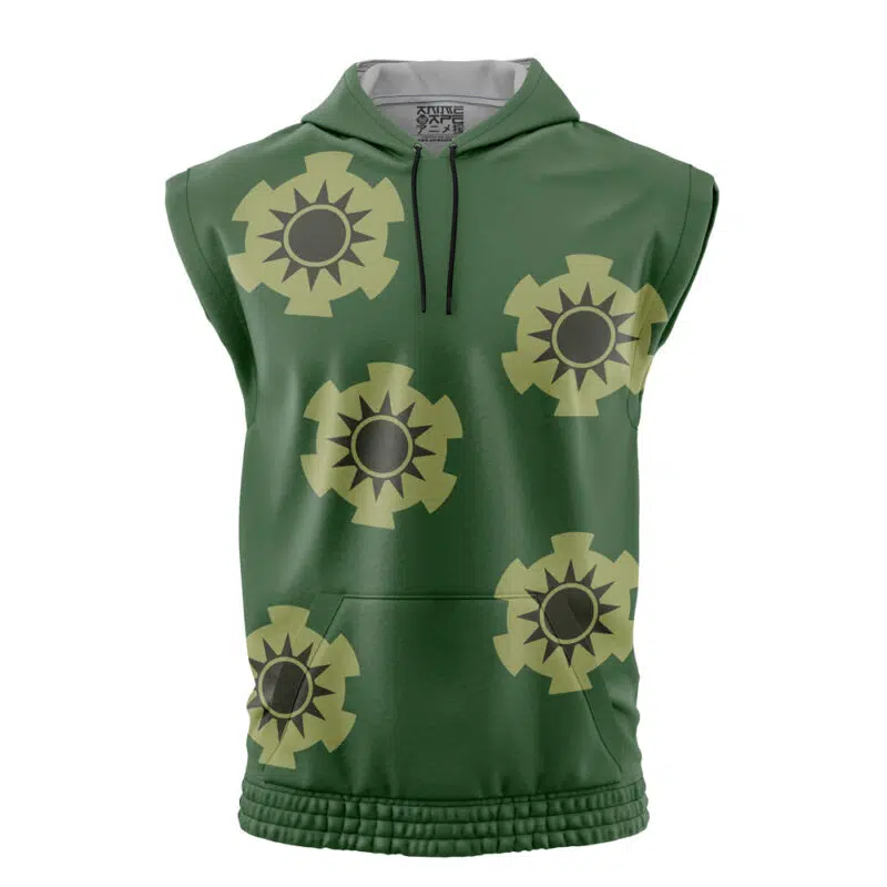 Zoro Wano Pattern One Piece Sleeveless Hoodie