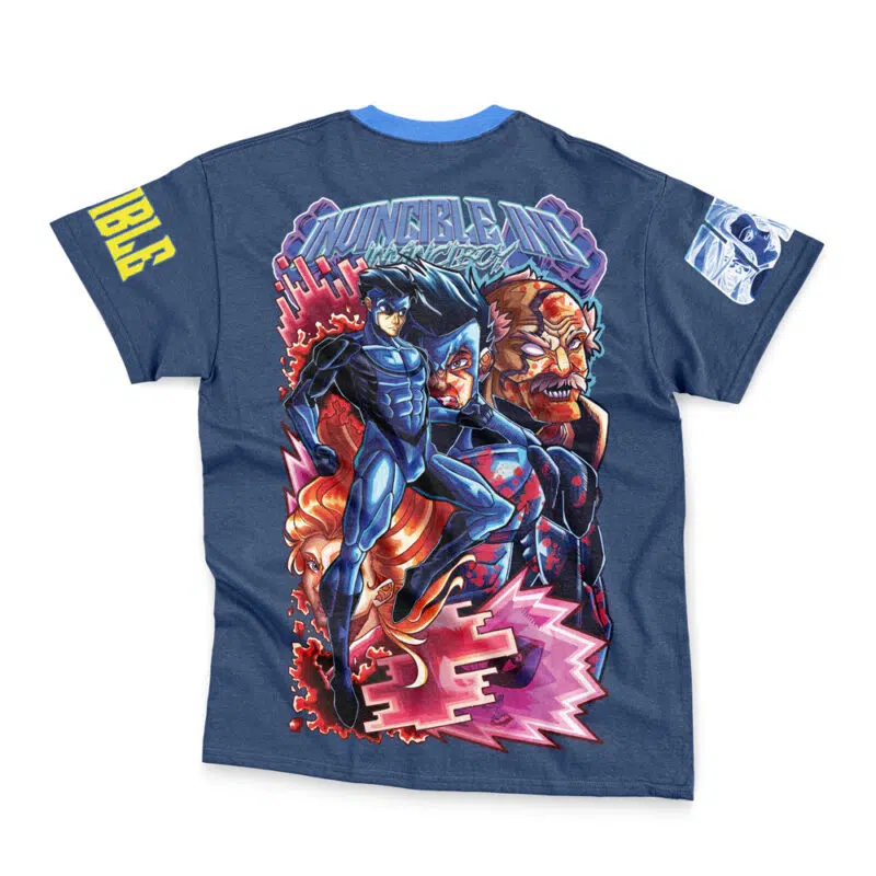 Invincible Blue Invincible Streetwear T-Shirt - Image 2