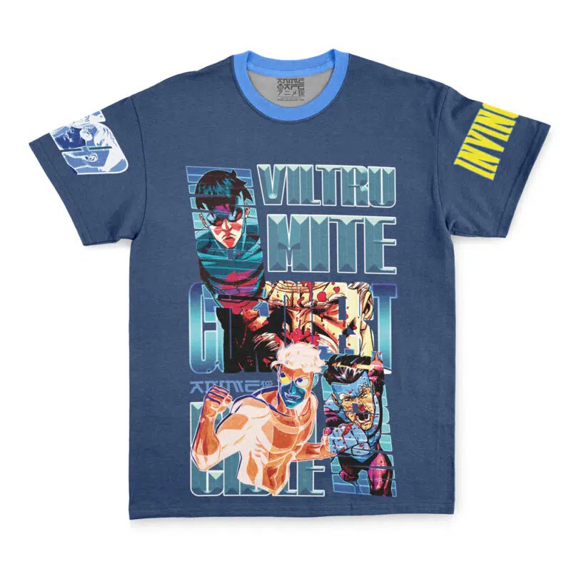 Invincible Blue Invincible Streetwear T-Shirt - Image 3