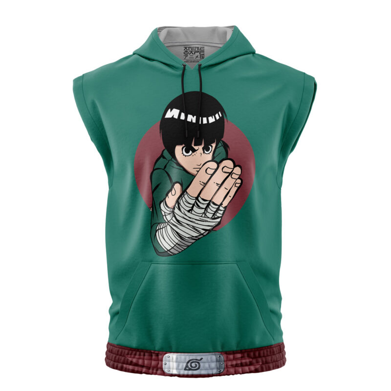 Rock Lee Shippuden Sleeveless Hoodie - Image 2