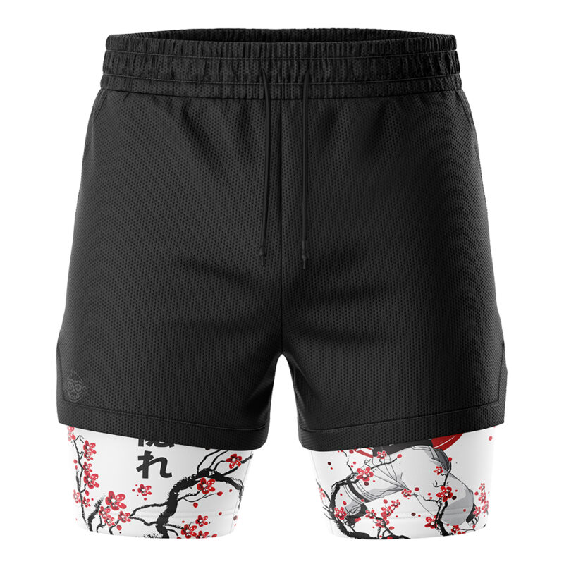Uzumaki Cherry Blossom Shippuden 2-in-1 Performance Shorts - Image 2