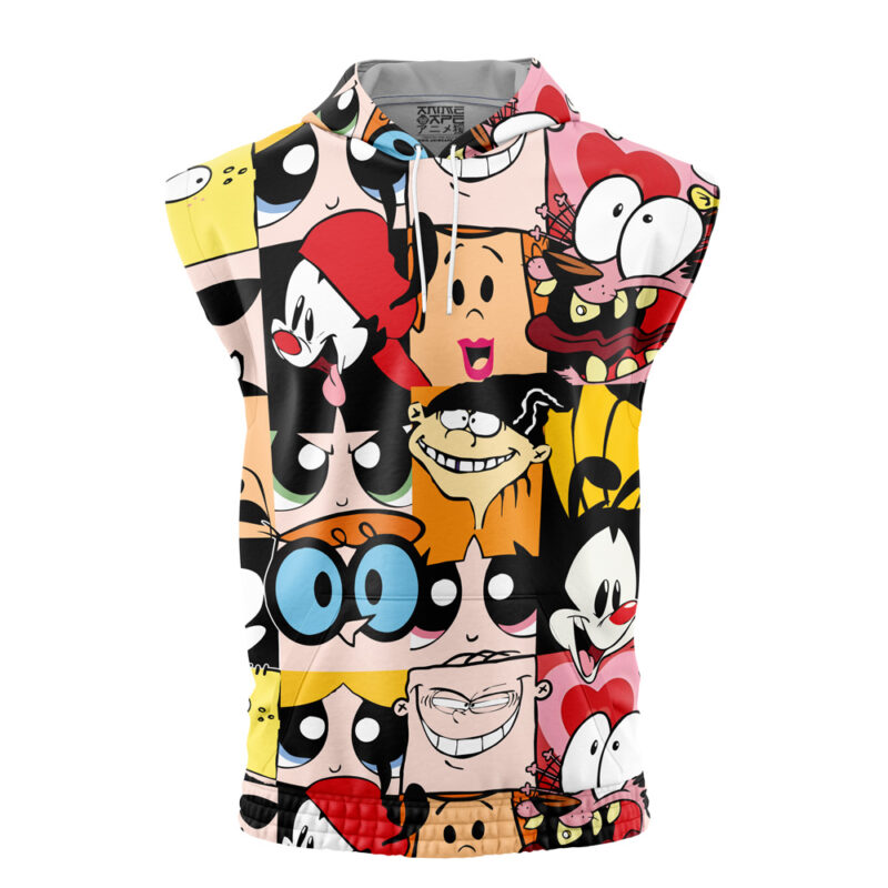 90s Cartoon Network Sleeveless Hoodie