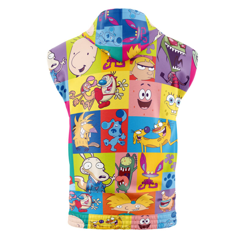 90s Nickelodeon Cartoon V2 Sleeveless Hoodie - Image 2