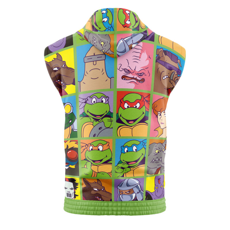 90s Turtle Teenage Mutant Ninja Turtle Sleeveless Hoodie - Image 2
