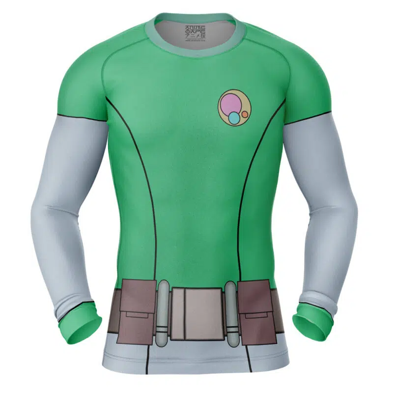Allen The Alien Green Invincible Long Sleeve Rash Guard Compression Shirt