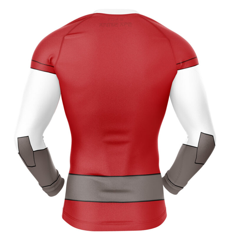 Allen The Alien Red Invincible Long Sleeve Rash Guard Compression Shirt