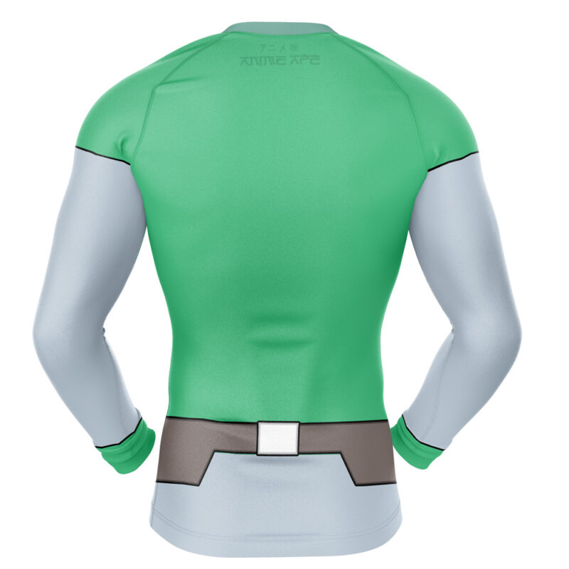 Allen The Alien Green Invincible Long Sleeve Rash Guard Compression Shirt