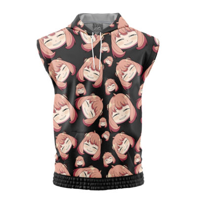 Anya Forger Faces Spy X Family Sleeveless Hoodie