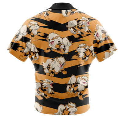 Arcanine Pokemon Button Up Hawaiian Shirt