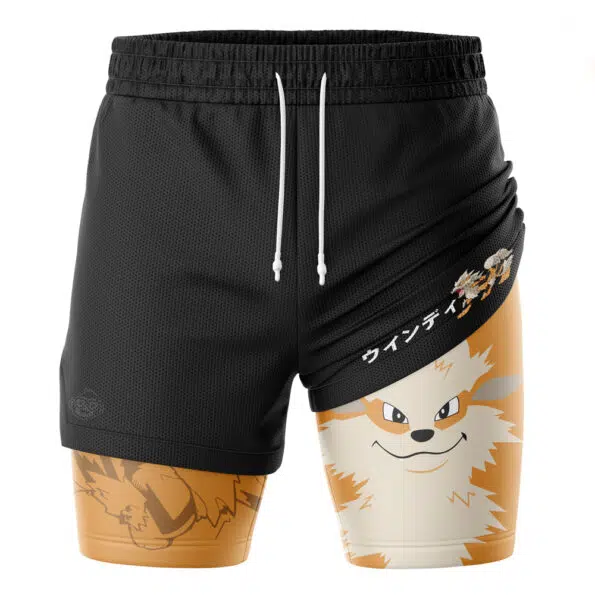 Arcanine Pokemon 2-in-1 Performance Shorts
