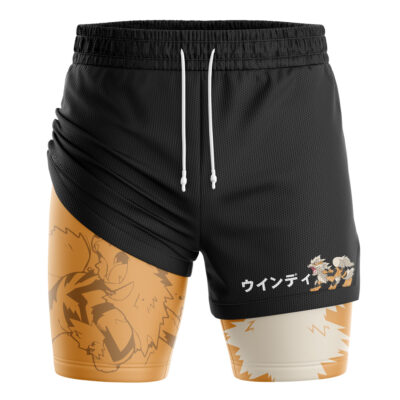 Arcanine Pokemon 2-in-1 Performance Shorts