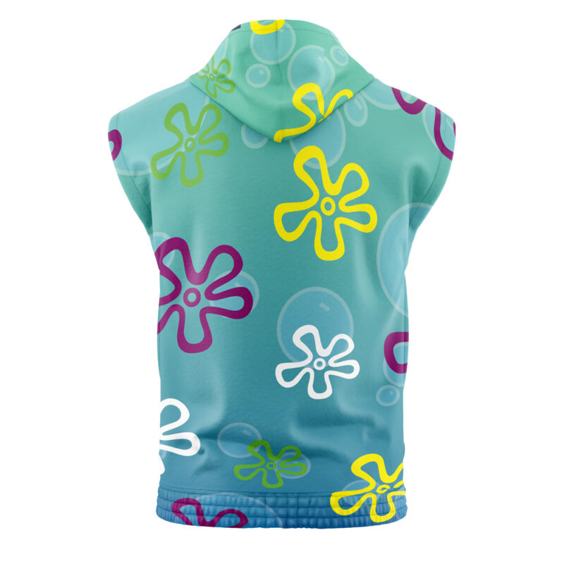 Bikini Bottom Pattern Spongebob Squarepants Sleeveless Hoodie