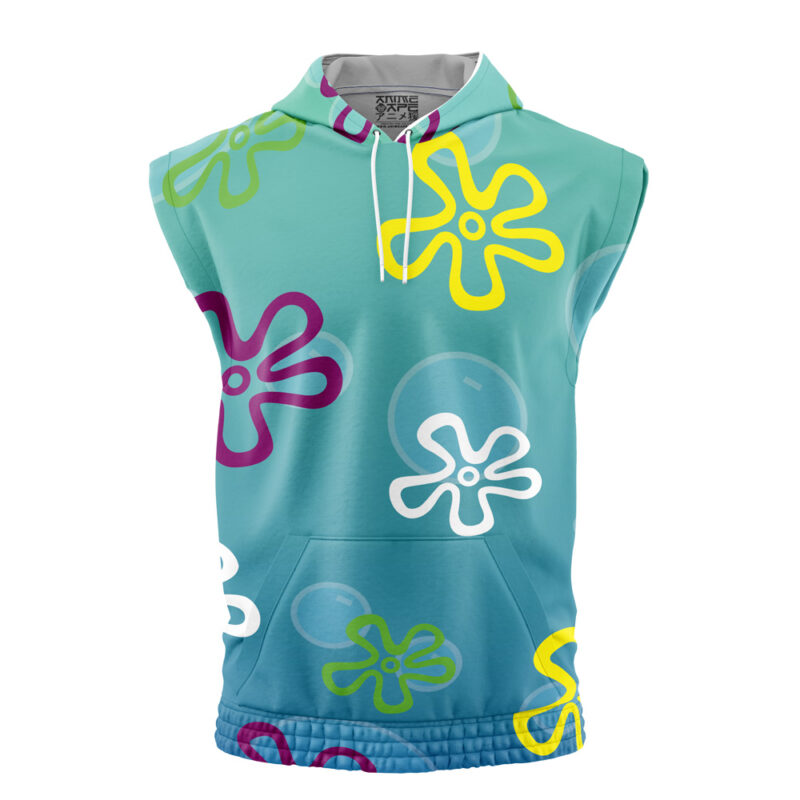 Bikini Bottom Pattern Spongebob Squarepants Sleeveless Hoodie