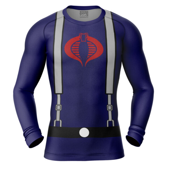 Cobra Trooper Cartoon Version GI Joe Long Sleeve Rash Guard Compression Shirt