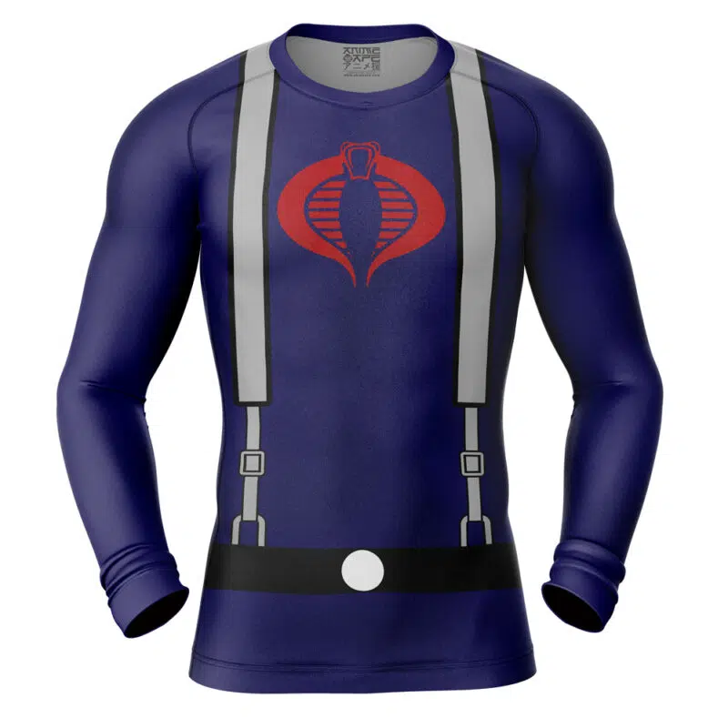 Cobra Trooper Cartoon Version GI Joe Long Sleeve Rash Guard Compression Shirt