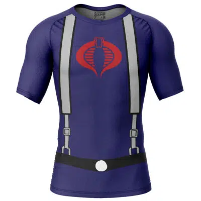 Cobra Trooper Cartoon Version GI Joe Short Sleeve Rash Guard Compression Shirt