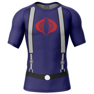 Cobra Trooper Cartoon Version GI Joe Short Sleeve Rash Guard Compression Shirt