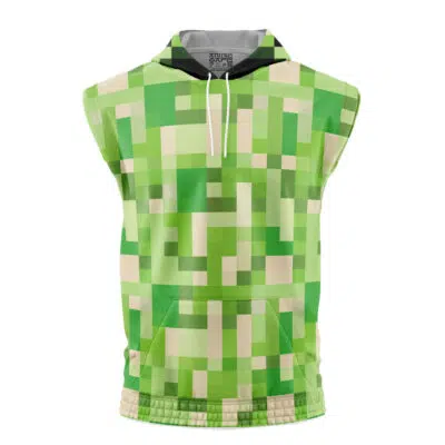 Creeper Minecraft Sleeveless Hoodie