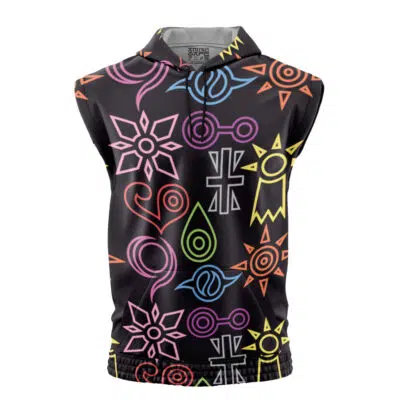 Crest Symbols Digimon Sleeveless Hoodie