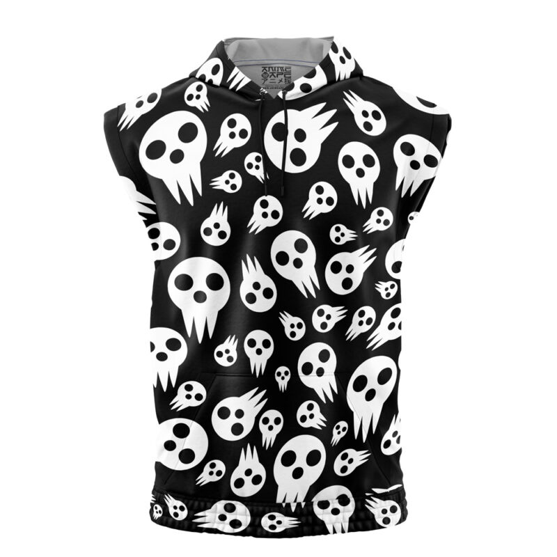 Death The Kid Skulls Soul Eater Sleeveless Hoodie