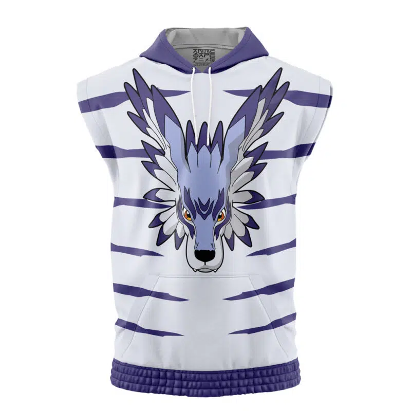 Garurumon Digimon Sleeveless Hoodie