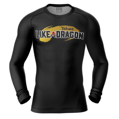 Kazuma Kiryu Tattoo Like A Dragon Long Sleeve Rash Guard Compression Shirt