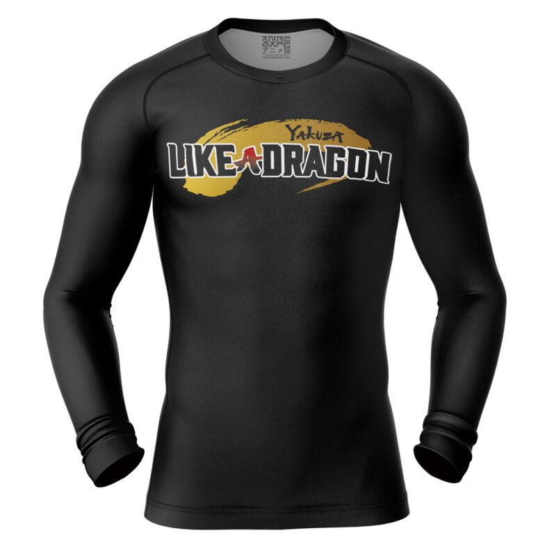 Kazuma Kiryu Tattoo Like A Dragon Long Sleeve Rash Guard Compression Shirt