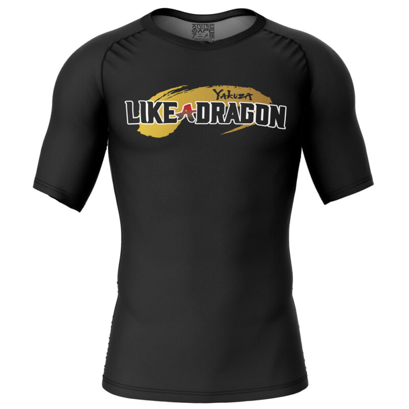 Kazuma Kiryu Tattoo Like A Dragon Short Sleeve Rash Guard Compression Shirt