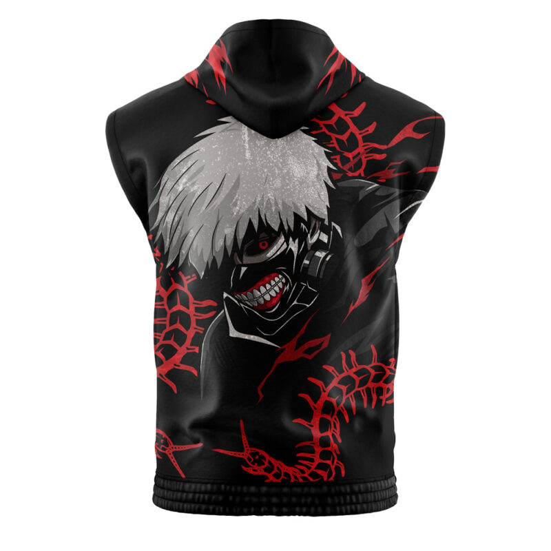 Ken Kaneki Centipede Tokyo Ghoul Sleeveless Hoodie - Image 2