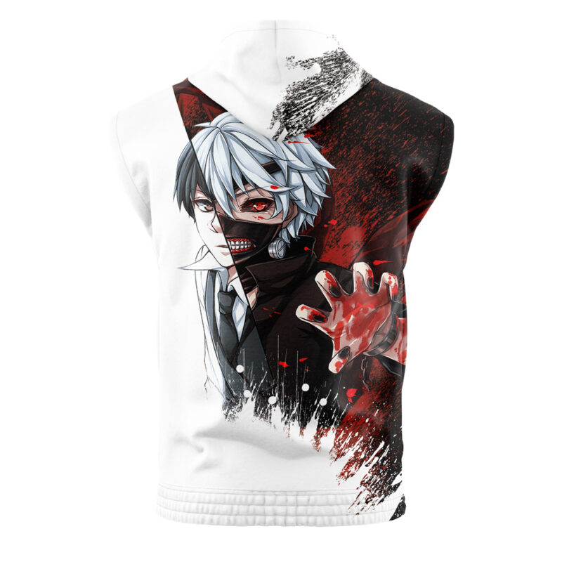 Ken Kaneki Tokyo Ghoul Sleeveless Hoodie - Image 2