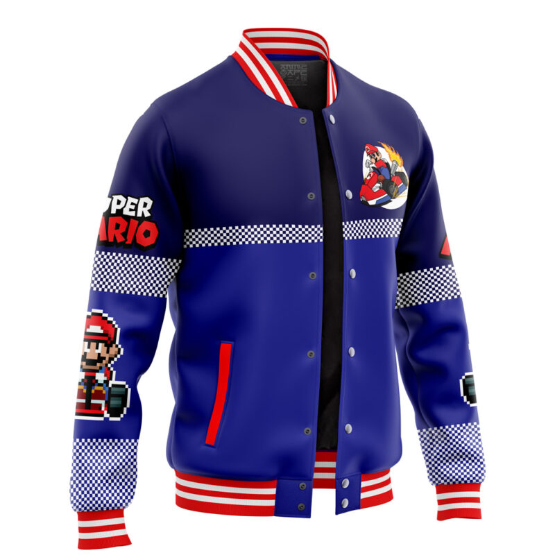 Mario Kart Racer Super Mario Bros Varsity Jacket