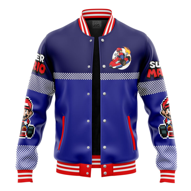 Mario Kart Racer Super Mario Bros Varsity Jacket