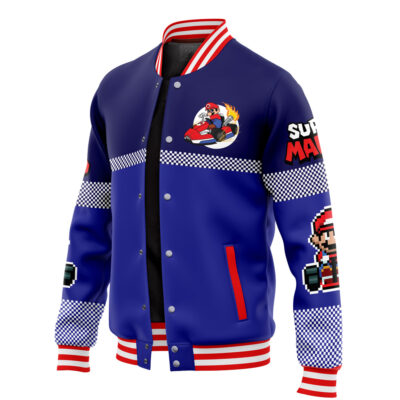 Mario Kart Racer Super Mario Bros Varsity Jacket