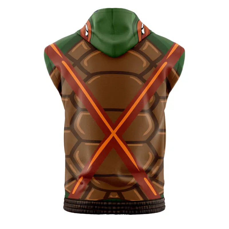 Michaelangelo Teenage Mutant Ninja Turtles Sleeveless Hoodie - Image 2