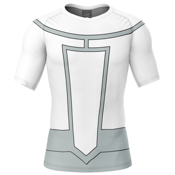 Mustache Mark Viltrumite Invincible Short Sleeve Rash Guard Compression Shirt