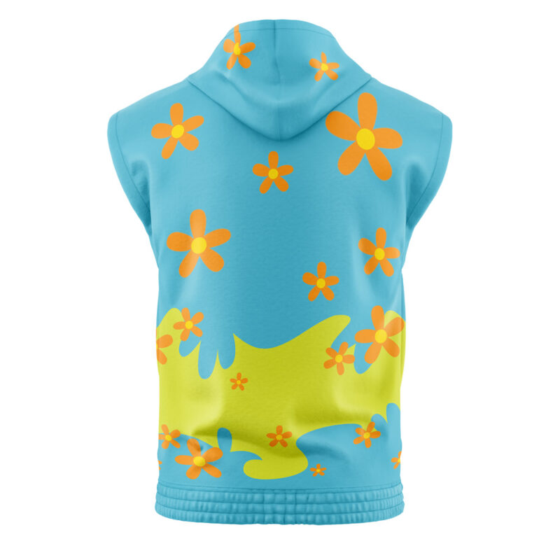 Mystery Machine Pattern Scooby Doo Sleeveless Hoodie - Image 2
