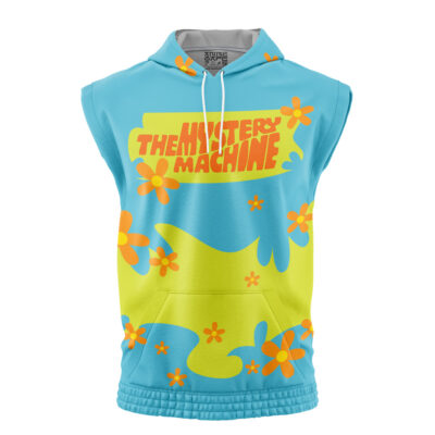 Mystery Machine Pattern Scooby Doo Sleeveless Hoodie