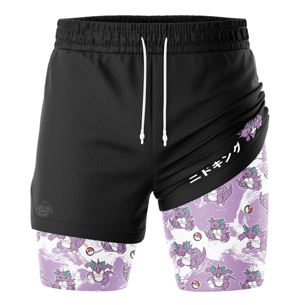 Nidoking Pokemon 2-in-1 Performance Shorts