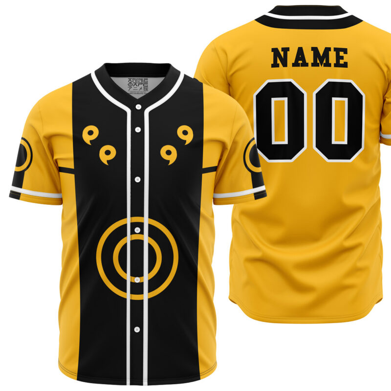 Personalized Sage of 6 Paths Shippuden Yellow Baseball Jersey