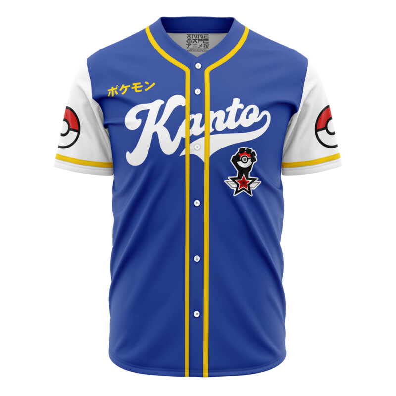 Personalized Kanto Trainer Pokemon Baseball Jersey - Image 2