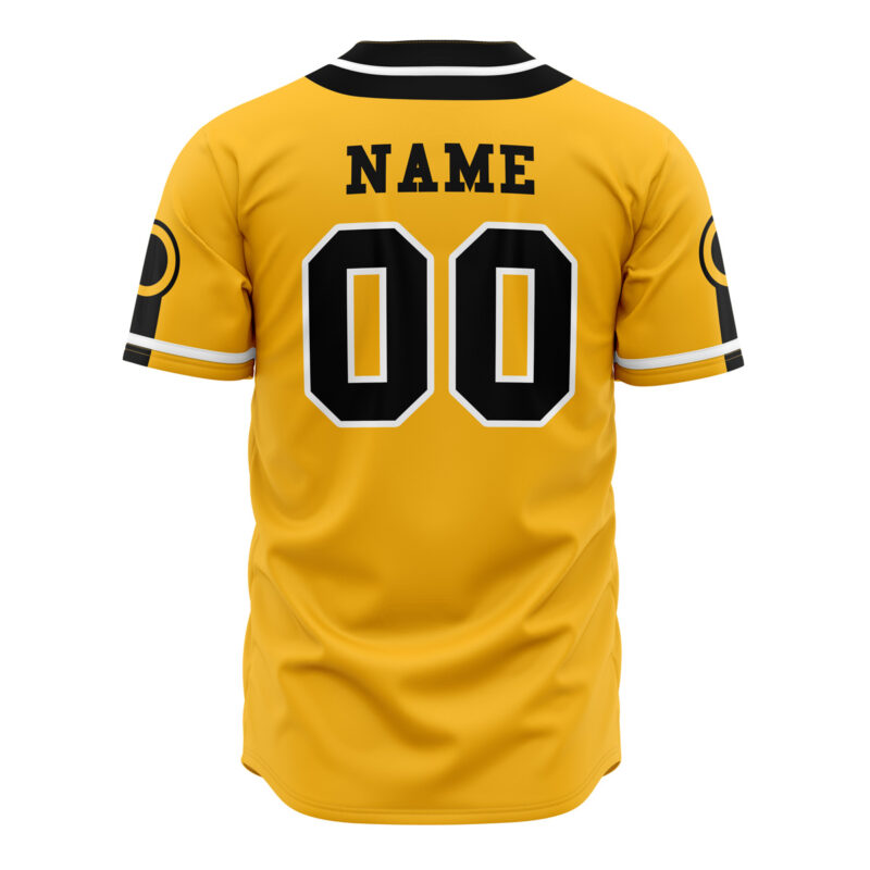 Personalized Sage of 6 Paths Shippuden Yellow Baseball Jersey - Image 3